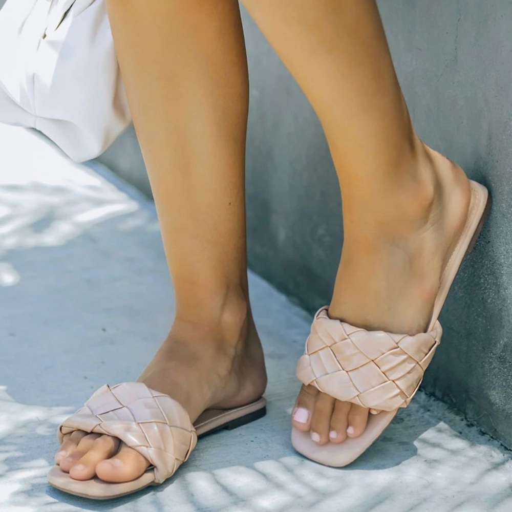 VICI Elle Woven Square Toe Sandal
